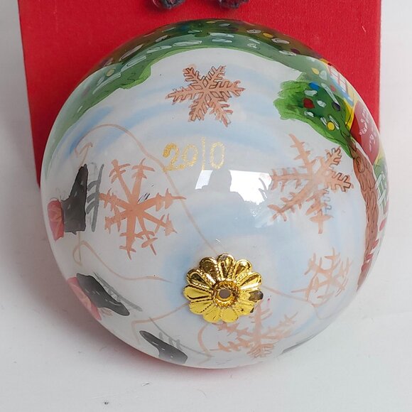 FESTIVE Santa and Mrs. Claus PIER 1 Ornament Li Bien 2010 Hand blown Glass - Picture 5 of 8